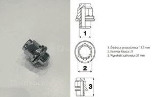 NAKRĘTKI DO FELG ALUMINIUM M12x1.5 CITROEN 24szt 10